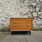 G Plan Brandon Range Four Drawer Chest Of Drawers In Oak With Ebonised Detailing