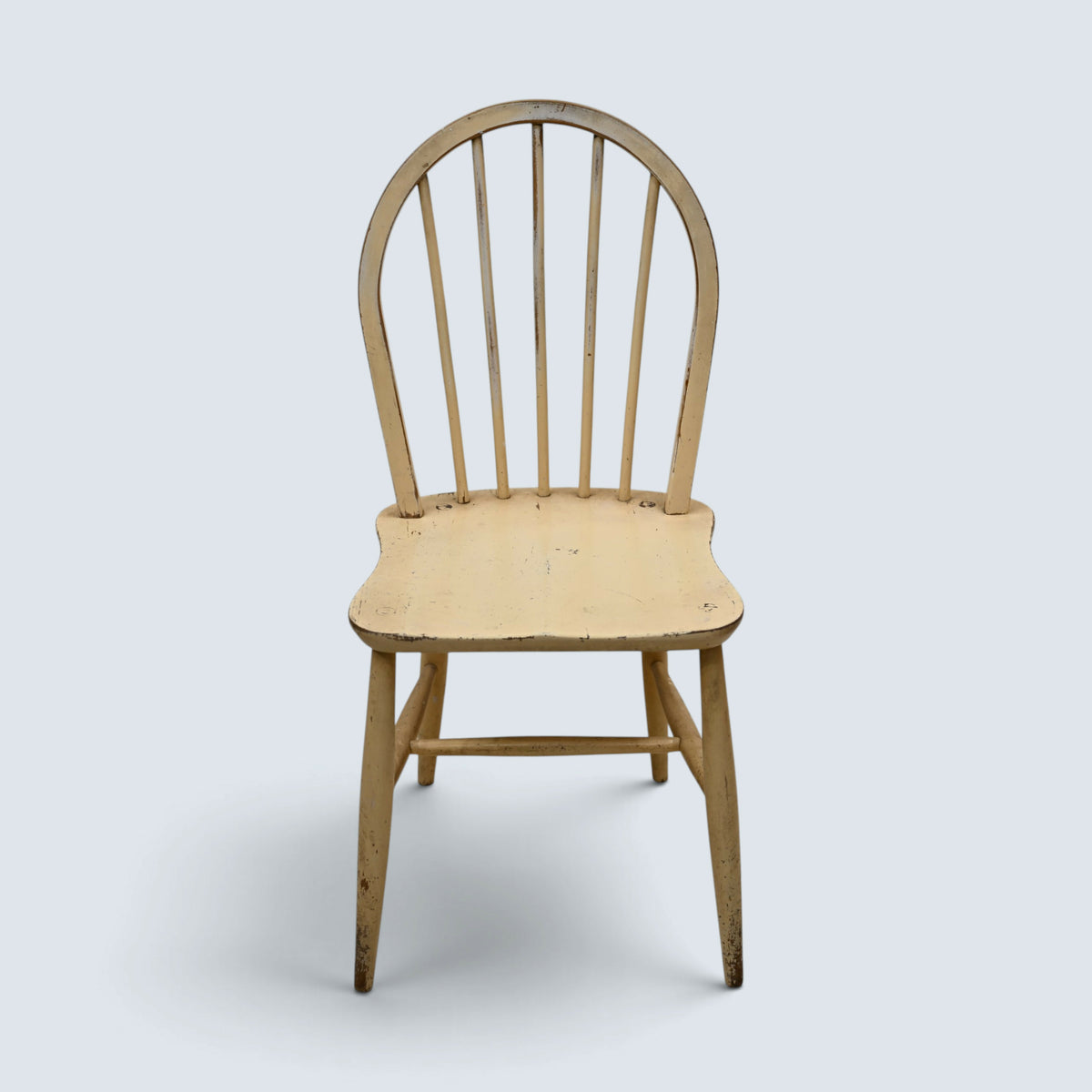 3 Painted Ercol Kitchen Chairs Cream Coloured Rustic Looking FREE UK Delivery*