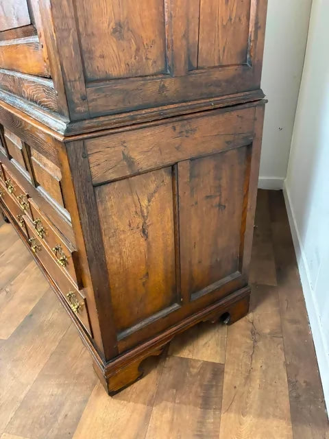Early Georgian Oak Press Cupboard