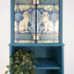 Teal Cabinet With Decorative Front