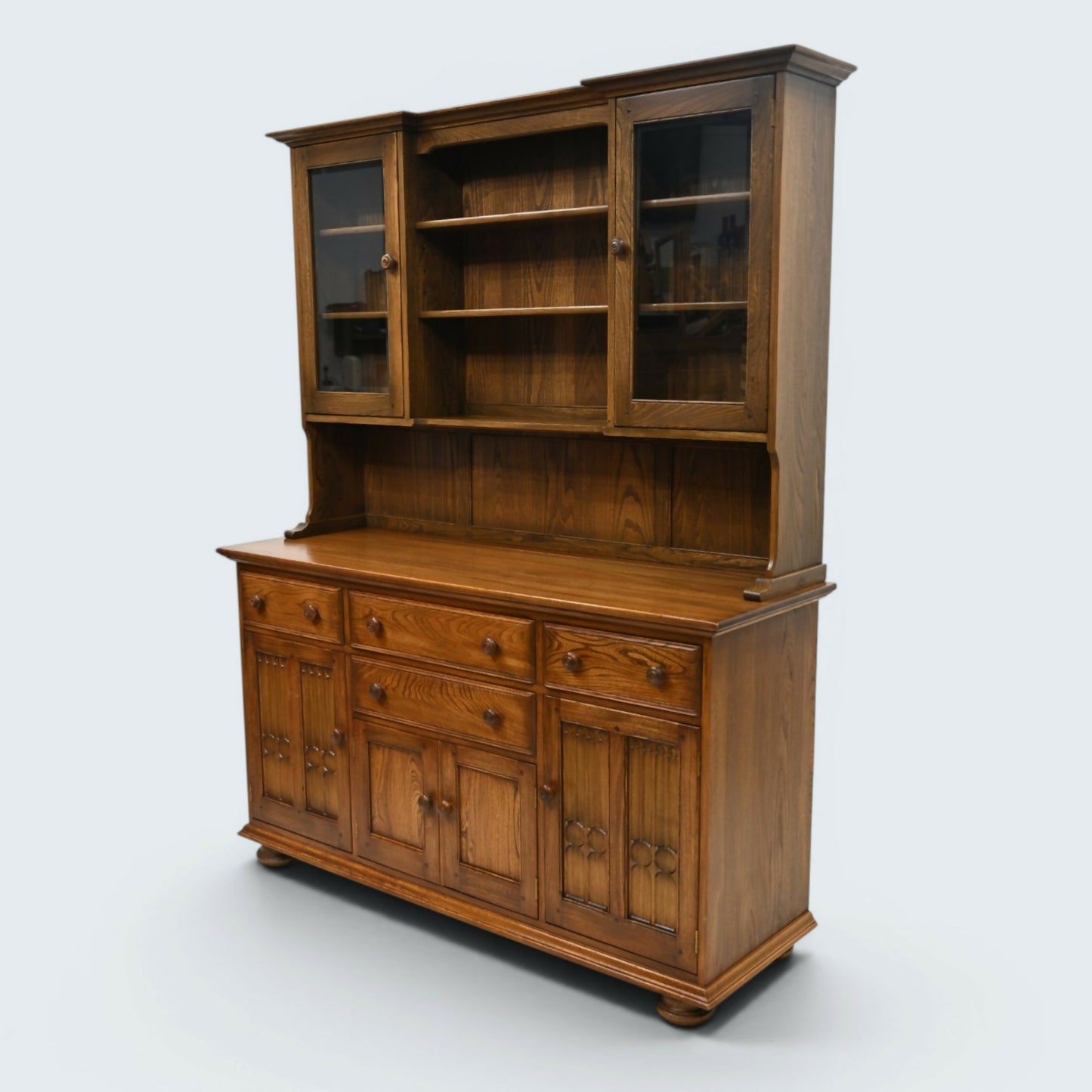 Ercol Canterbury Dresser Sideboard Display Golden Dawn 2 Piece FREE UK Delivery*
