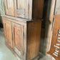 Vintage Early Victorian Tall Pine Housekeeper Pantry Kitchen Larder Shelves Double Cupboard, c.1820