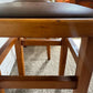 Mid century retro vintage stools wood vinyl brown