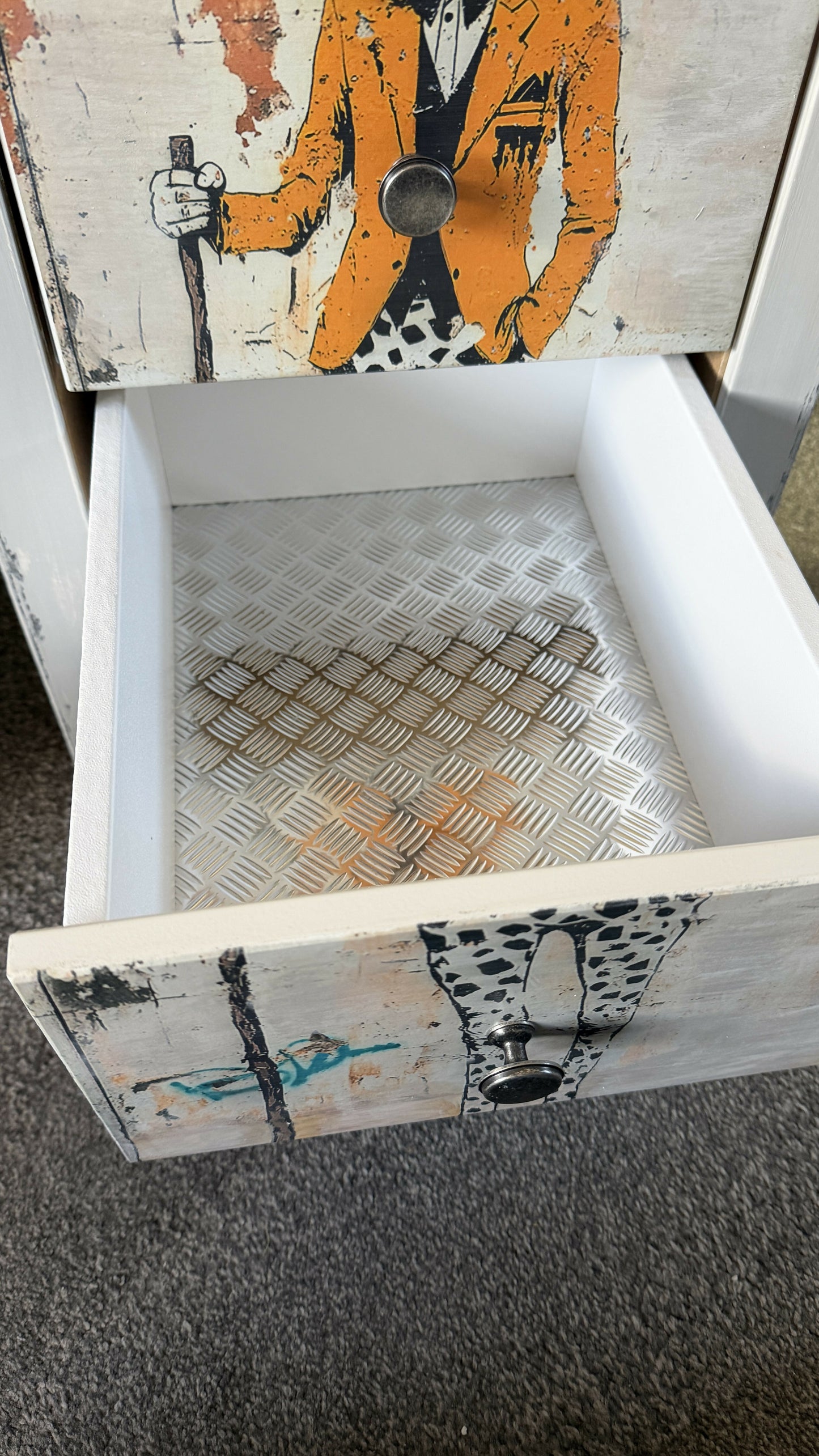 Funky Giraffe Upcycled Bedside Table