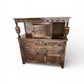 Ornately Carved, Vintage Old Charm Style Oak Court Cupboard/Buffet