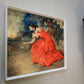 The Fire Dance, by Francisco Rodriguez Sanchez Clemente Mid Century Red Dress