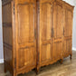 Wardrobe Vintage French Louis XVI Style Oak Four Door Carved Armoire LOT 6504