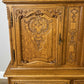 Cabinet Vintage French Louis XVI Oak Display Buffet Carved Sideboard LOT 6316