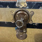 Victorian Oak Bound Travellers Trunk – Steamer Trunk with Original Travel Labels