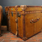 Handmade English Large Belted Occasional Side table Trunk