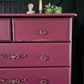 Vintage Mid Century Chest of Drawers Pink Fusion Mineral Paint Upcycled