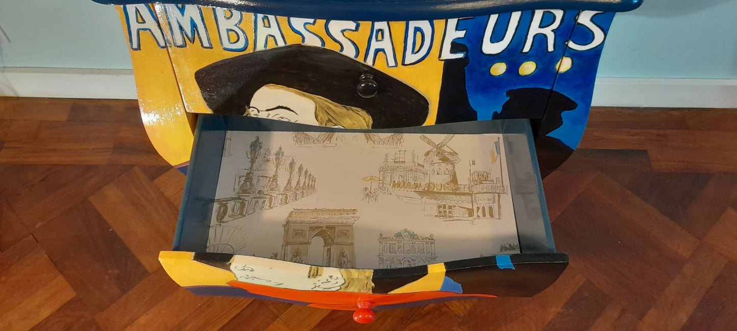 Upcycled painted French style drawers