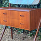 Vintage 1960's Danish Teak Vanity Table
