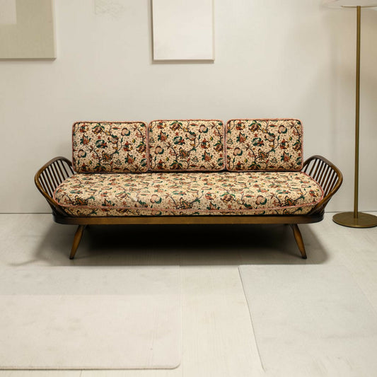 Ercol Studio Couch Day Bed New Webbing Dark Finish Model 355 FREE UK Delivery
