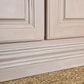 Unique Vintage Hand-painted Dusky Pink Tall Sideboard, Cabinet, Console