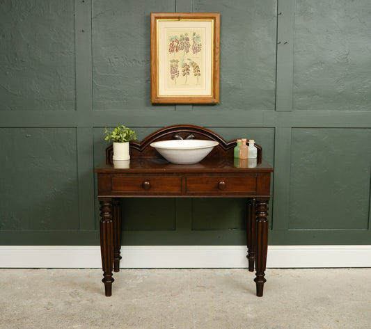 Victorian Mahogany Hall Console Table - Washstand - Bathroom Vanity Converison?