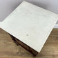 Pair of Bedside Tables Antique Walnut Marble Top Nightstands Cabinets LOT 6223