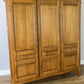 Wardrobe Vintage French Style Oak Triple Door Carved Armoire Cabinet LOT 6526
