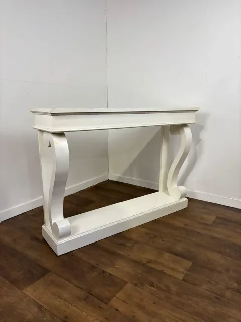 Large Modern White Console Table