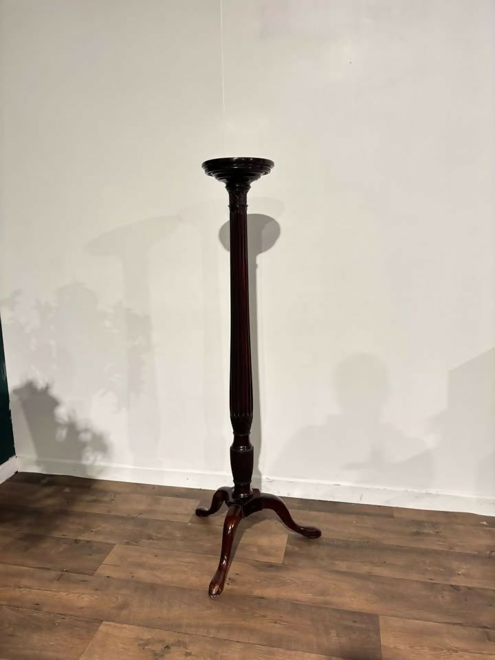 Mahogany Torchere Plant Stand qw