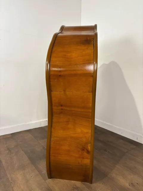 Art Deco Walnut Glazed Display Cabinet