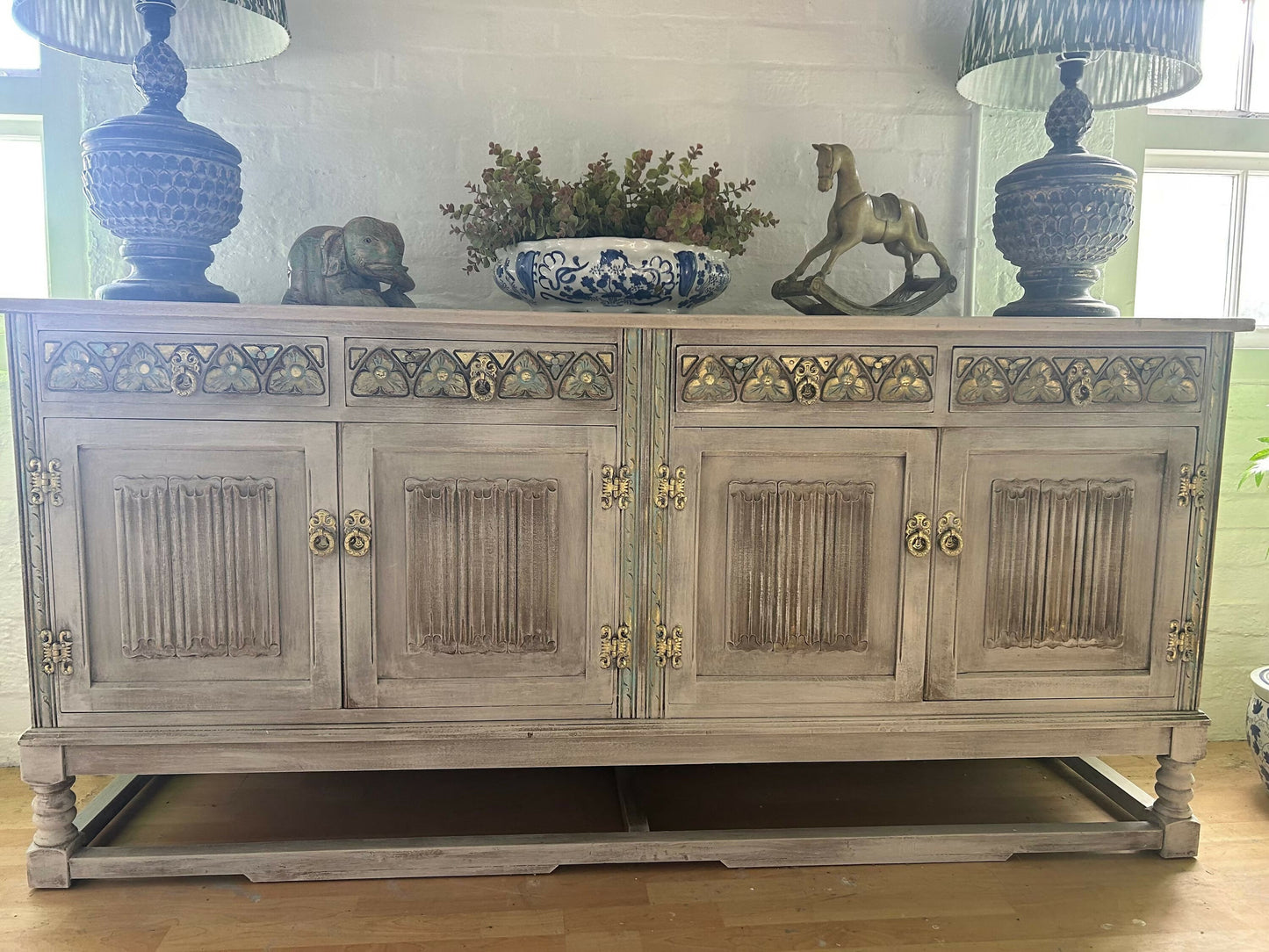 Vintage Carved Sideboard