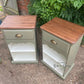 Solid Pine Farmhouse Rustic Bedside Cabinets Drawers
