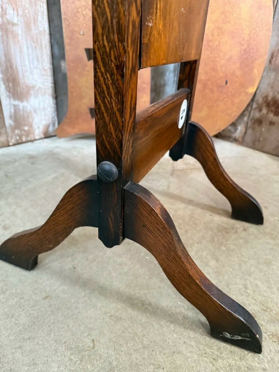 Vintage Edwardian Art Deco Oak Bevelled Cheval Dressing Mirror, c1930