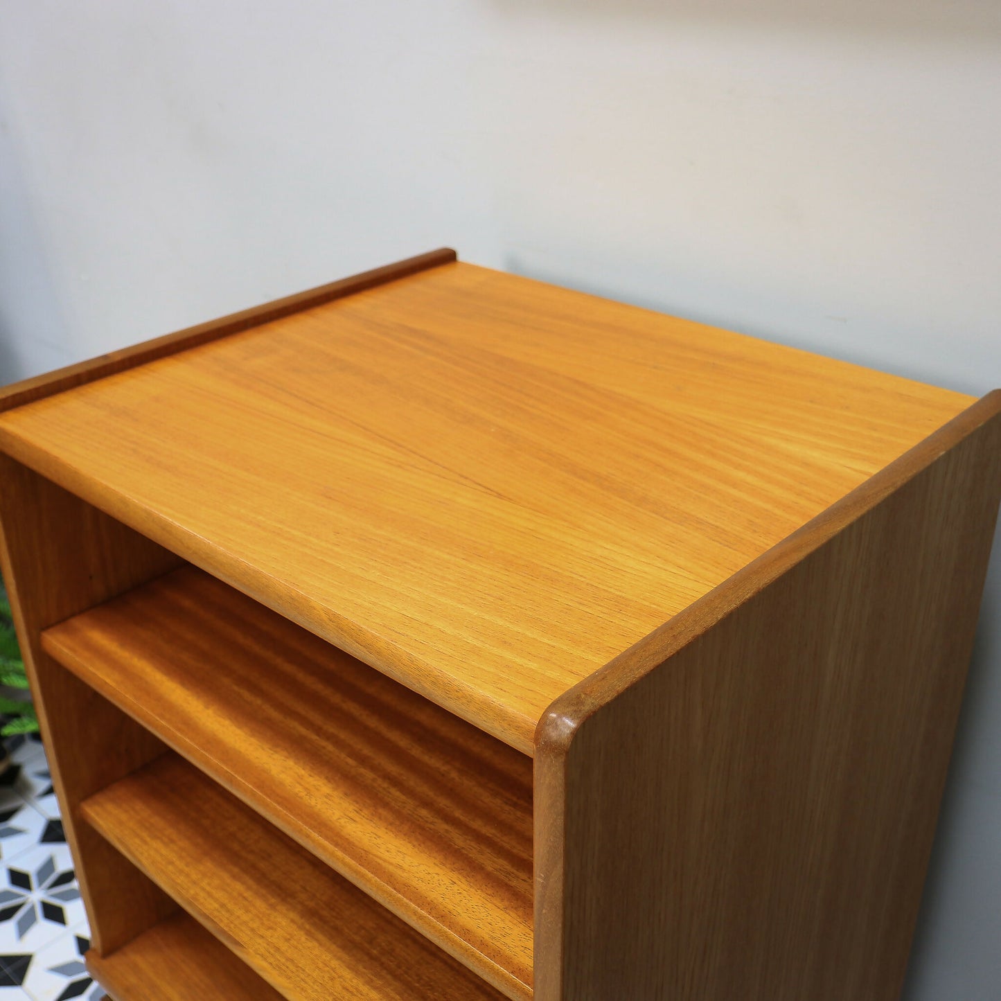 Nathan Hi Fi Media Vinyl Cabinet in Teak Mid Century