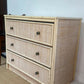 Mid century retro vintage chest of drawers wicker