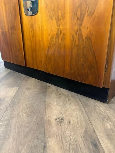 1950's Vintage Walnut Veneered Wardrobe