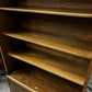 Vintage Oak Bookcase , Adjustable Shelves, With Keys For Bottom Cupboards.