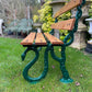Hissing Serpent Cast Iron and Oak Garden Bench
