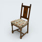 6 Yorke Old Charm Dining Chairs Trellis Fabric Light Oak Frames FREE UK Delivery