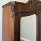 Wardrobe Antique French Burr Walnut Two Door Mirrored Armoire Cabinet LOT 6374