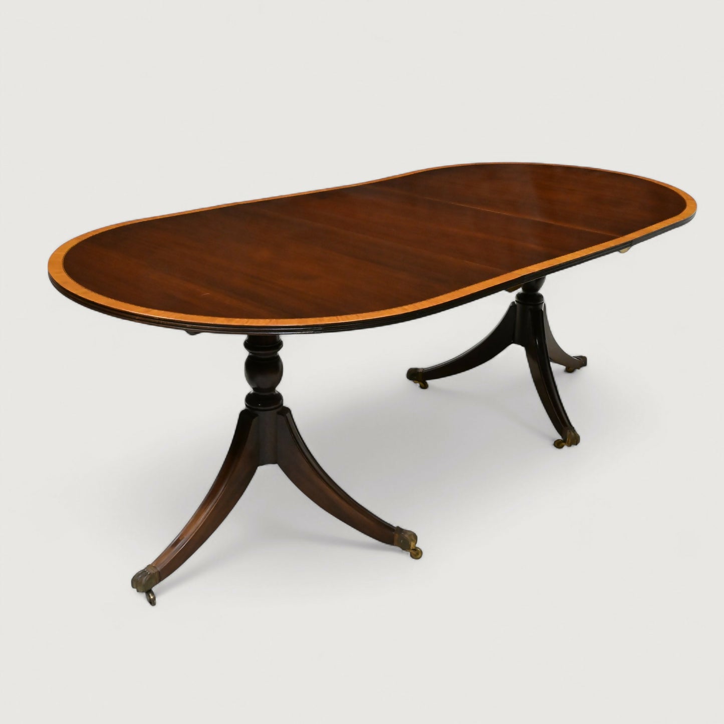 Regency Style Dining Table Mahogany D End Twin Pedestal Seats 8 FREE UK Delivery. SBR10853/2108E