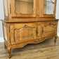 Bookcase Vintage French Louis XIV Style Oak Glazed Display Cabinet LOT 6490