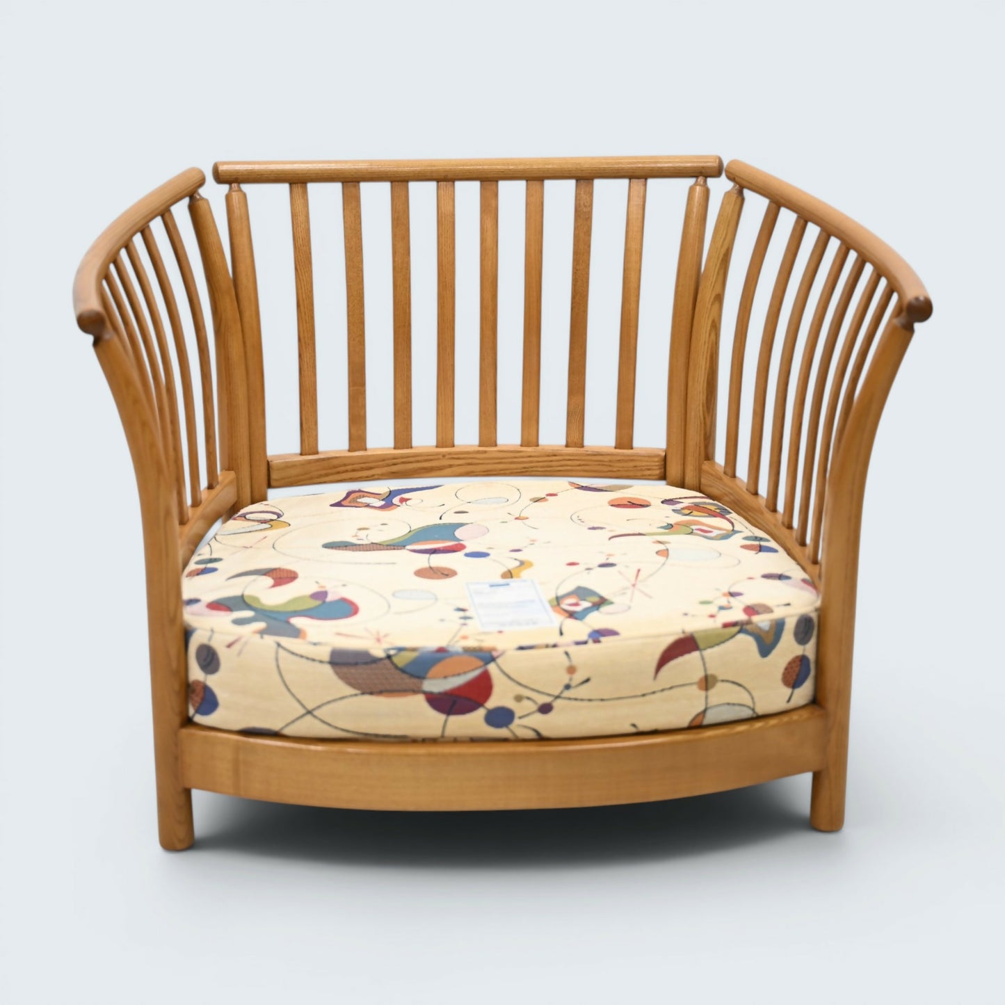 Ercol Renaissance Low Back Easy Chair Light Miro Style Upholsty FREE UK Delivery