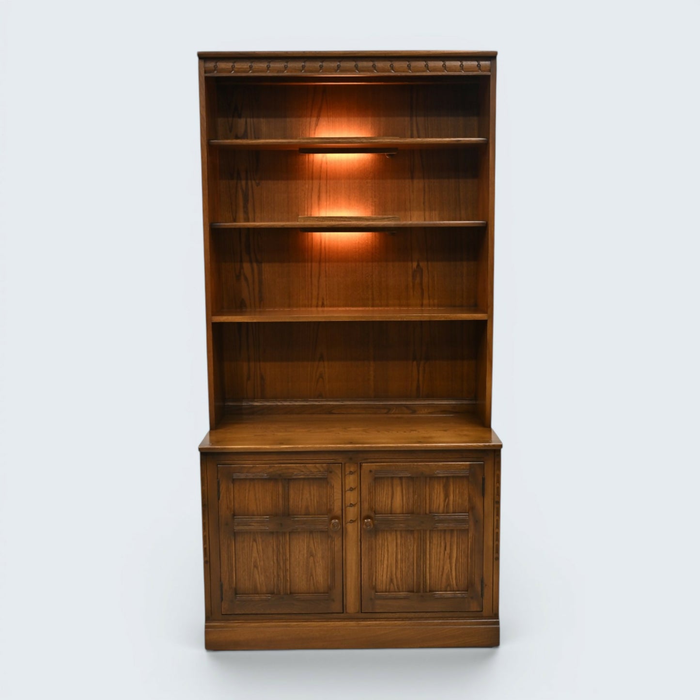 Ercol Mural Bookcase Wall Unit Display Cabinet Golden Dawn FREE UK* Delivery