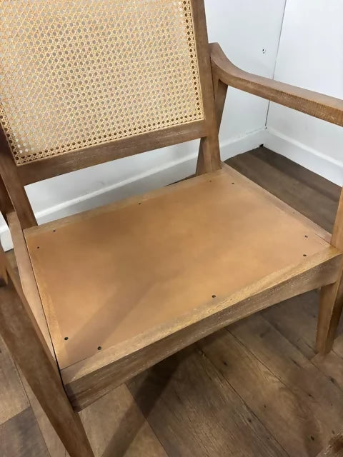 Pair Of Modern Armchairs With Bergere Panels