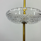 Cake Stand Vintage French Crystal Three Tier Serving Stand Brass Handle LOT 3600