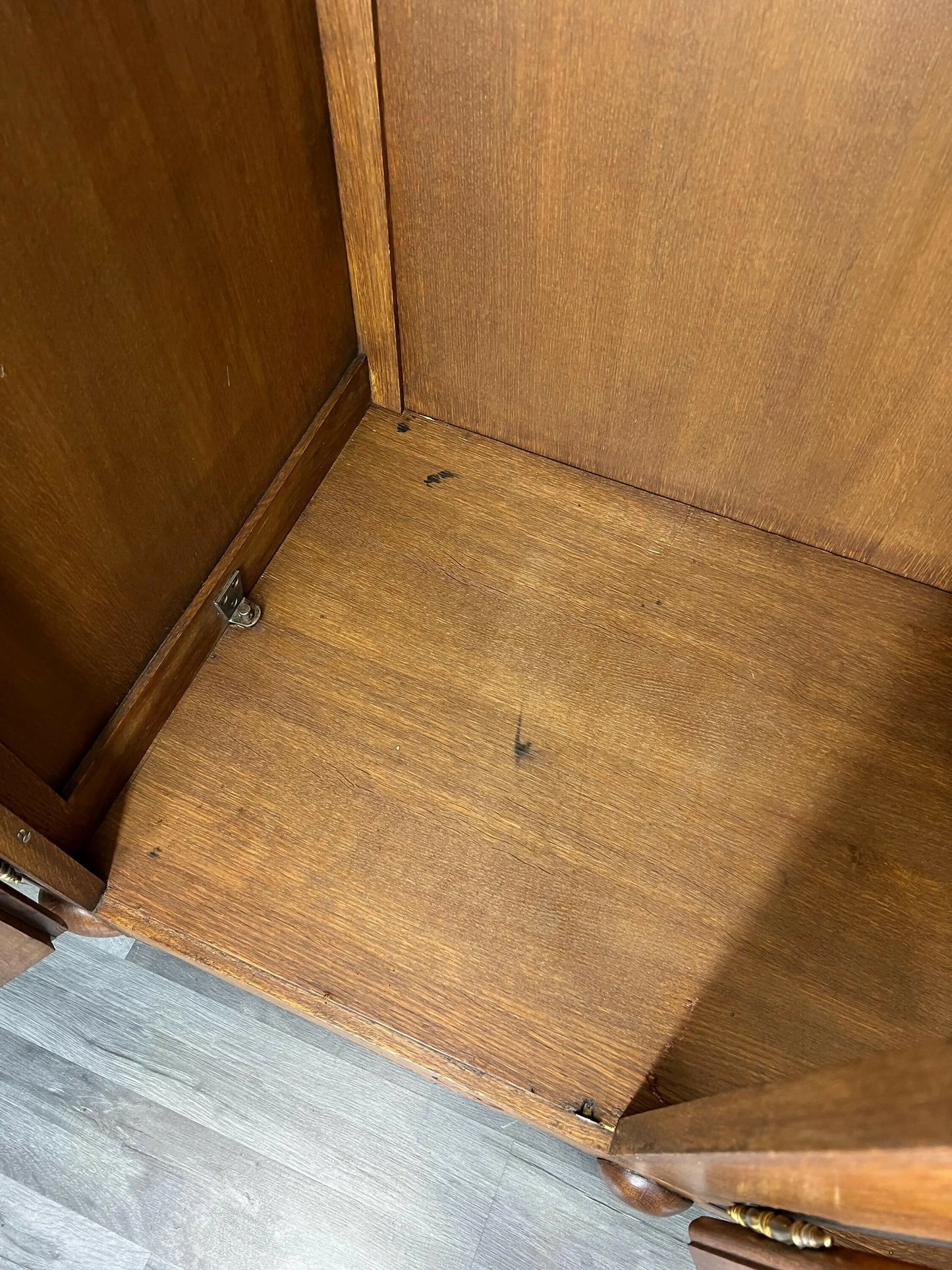 Wardrobe Vintage French Louis XVI Style Oak Four Door Carved Armoire LOT 4795