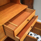 Nathan Wall Unit Display Cabinet in Teak, Glazed Doors 1980s Parker Knoll label