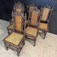 Set 6 French Carved Oak Dining Chairs