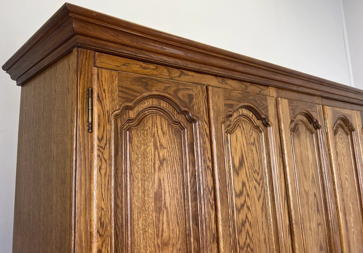 Wardrobe Vintage French Style Five Door Carved Large Storage Armoire LOT 4987