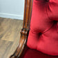 Antique Nursing Chair Having Button Back Upholstery