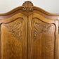 Wardrobe Vintage French Louis XVI Style Oak Four Door Carved Armoire LOT 4823