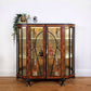 Vintage Art Deco drinks cocktail cabinet, black and gold
