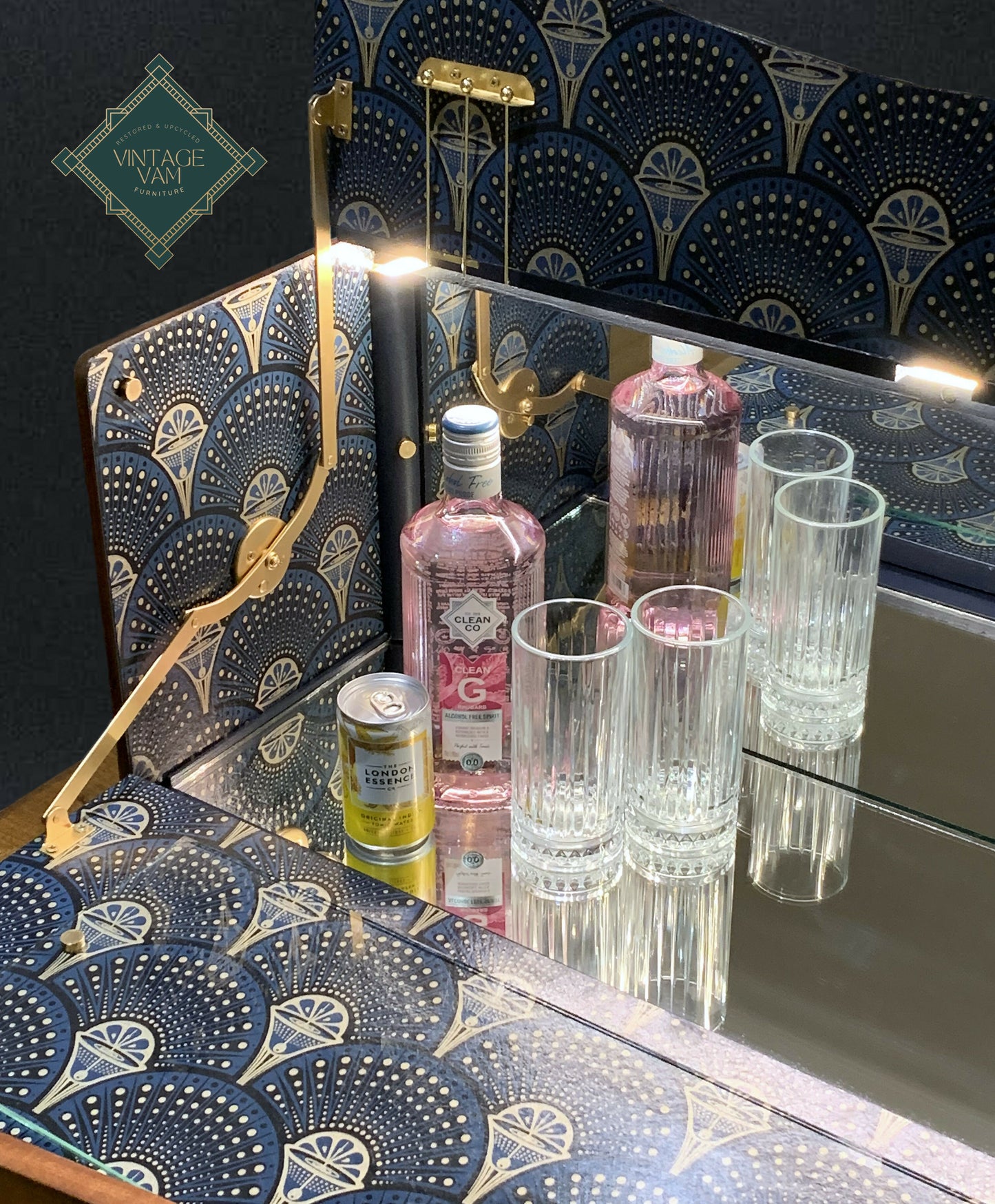 Art deco drinks cocktail cabinet