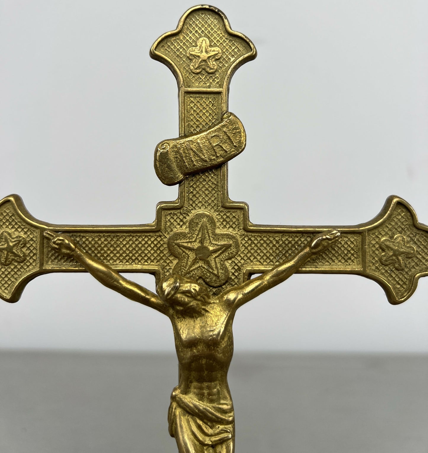 Crucifix Vintage French Style Jesus Christ Standing Religious Cross LOT 6427